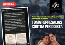 Director de Comunicación Social de Playa del Carmen, David Anselmo Serrano Pech Toma represalias contra periodista.